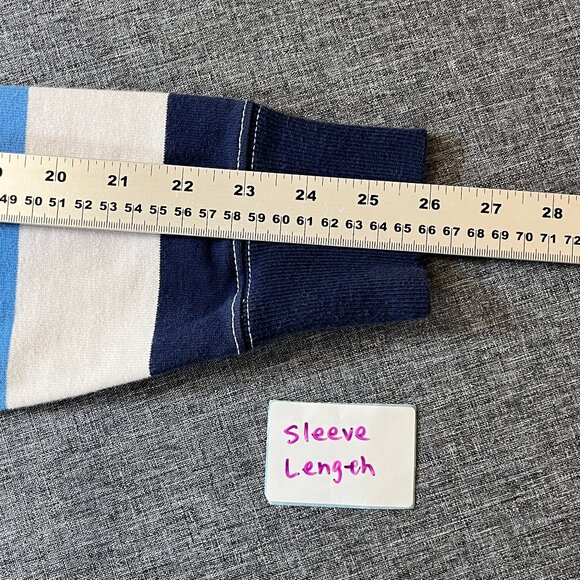 Ralph Lauren Rugby Crest Patch Striped Long Sleeve Shirt - Men's Size S - Blue - Picture 12 of 15